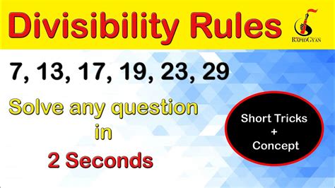 divisibility rule of 13 17 19